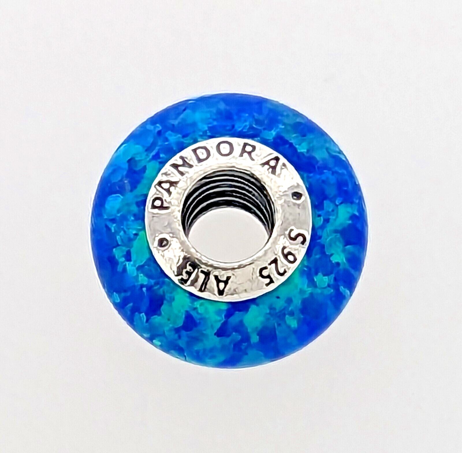 New 100% Original PANDORA Brand 791691C02 Opalescent Ocean Deep Blue Charm