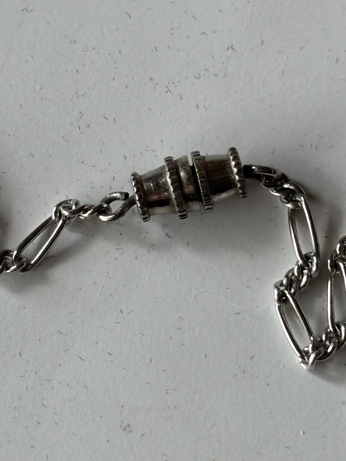 Necklace Silver Tone 9 Rhinestone Disco Ball Stations 30 in Barrel Clasp