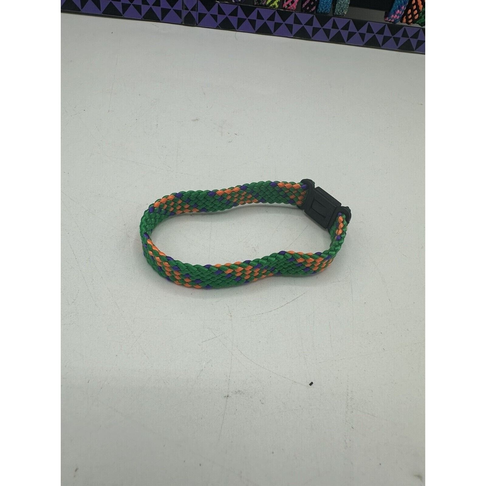 Vintage Katcho’s Bracelet Adult Unisex Surf Skate Braided Wrap Green / Multi 90s