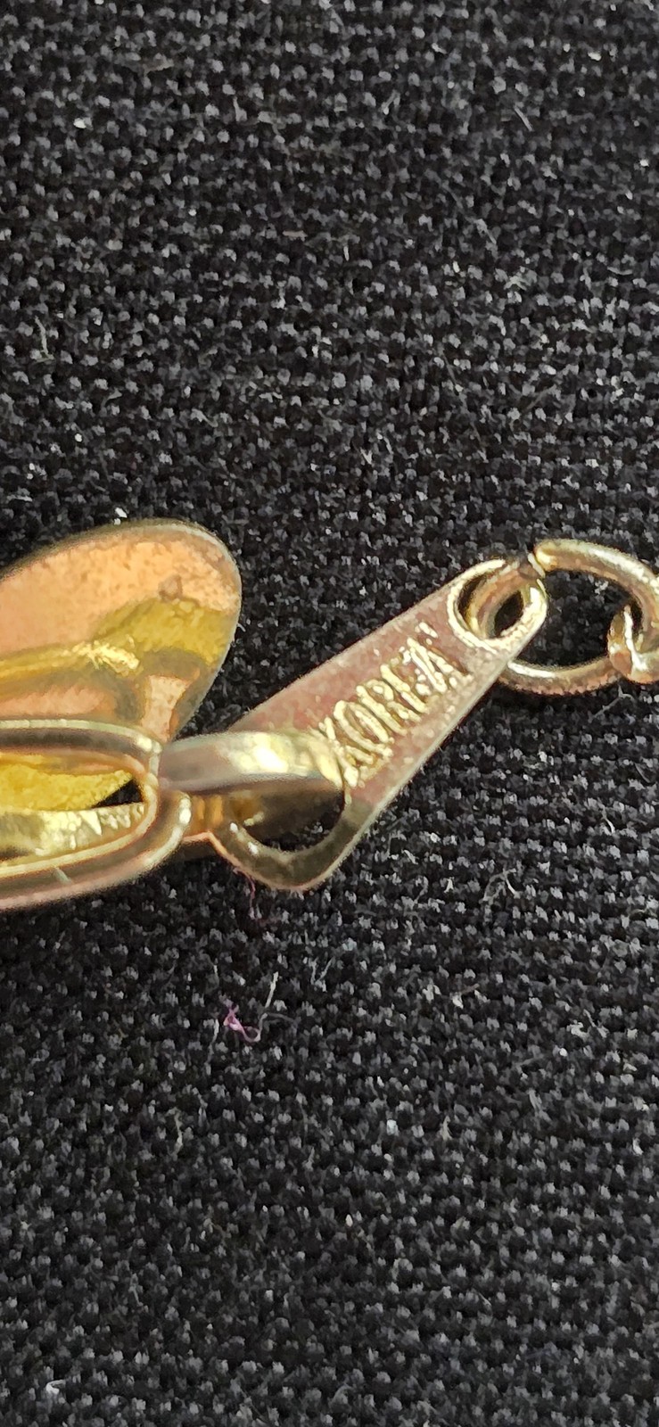 Vintage Ambassador Gold Tone Flat Herringbone Bracelet 7 Inch Korea Jewelry