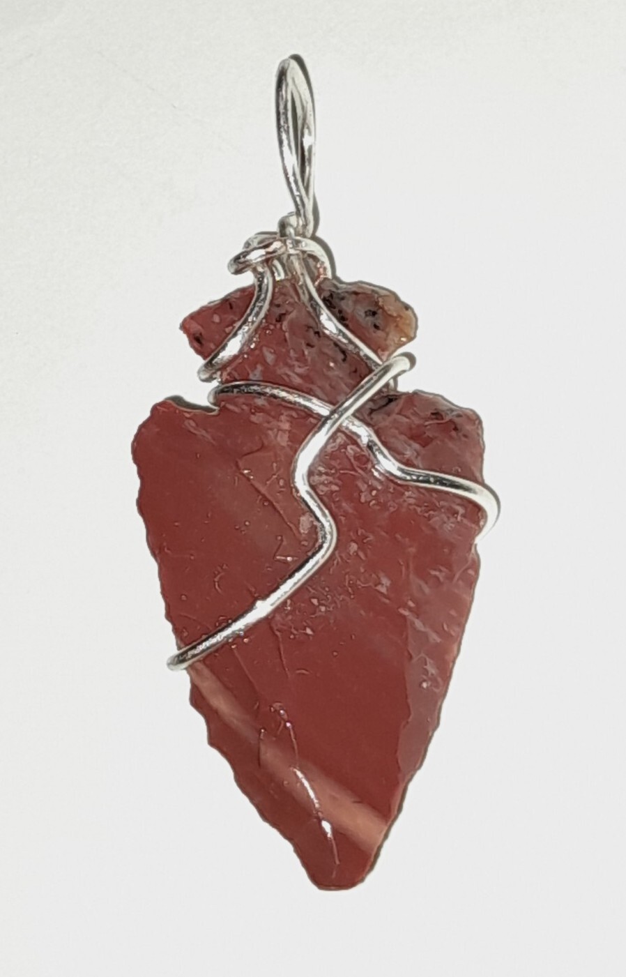 Natural jasper Arrowheads necklaces male female red pendants jewelry Gift unisex