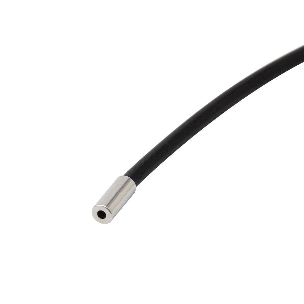 Necklace Rubber Rope Necklace with 3Mm Black Stainless Steel Clasp 18-Inch, Whit