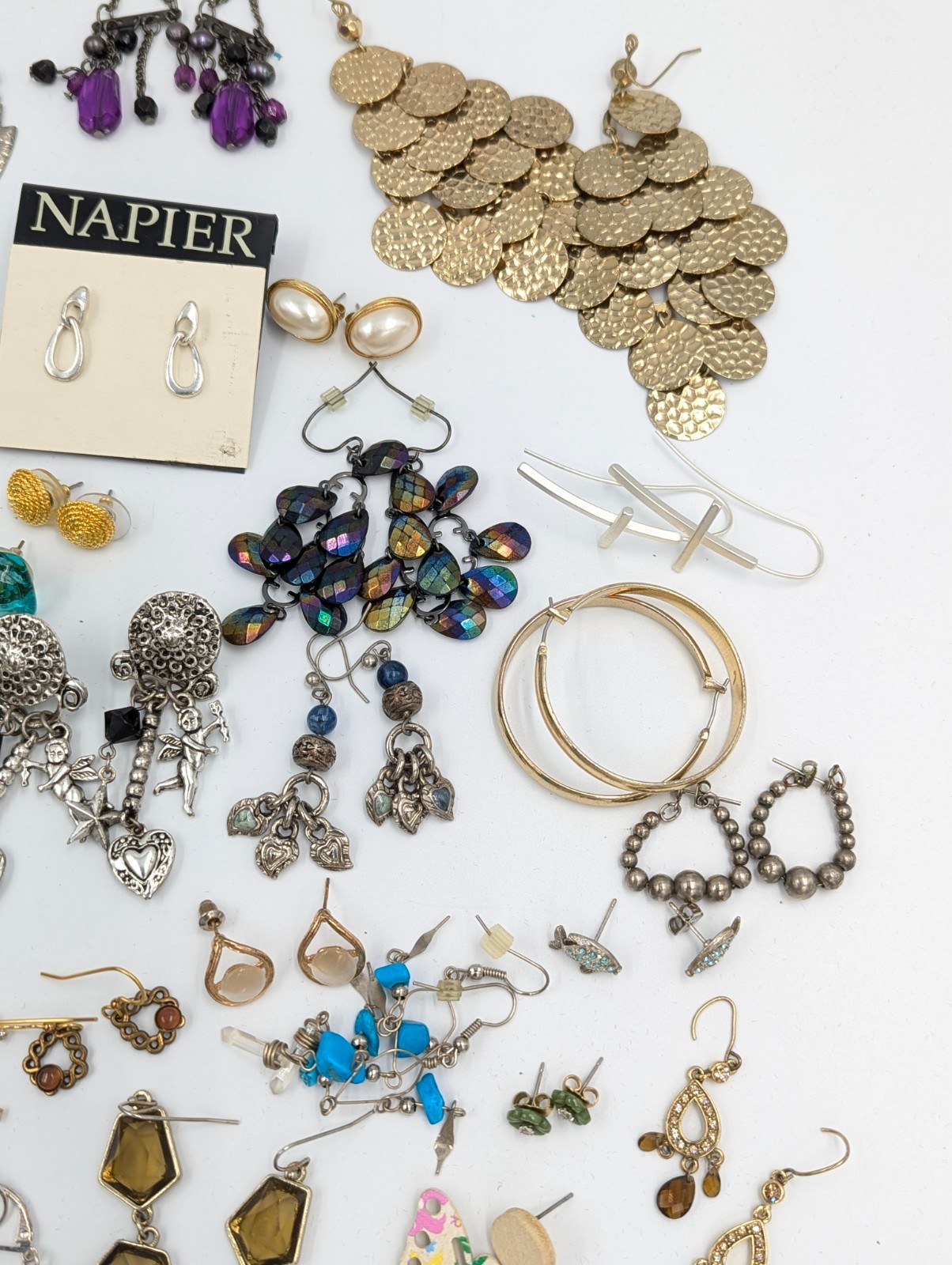 Earrings 50+ Pairs Cleaned & Ready to Wear Hoops Studs Dangle Any Occasion