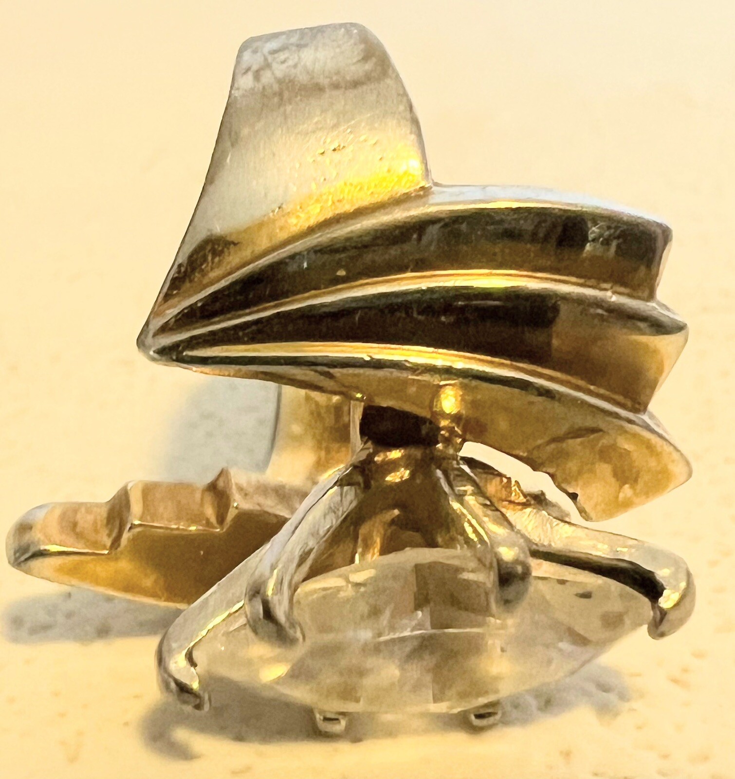 2.48 Carat Marquise Cut Cubic Zirconia, Statement Ring Costume Jewelry Size 5.75