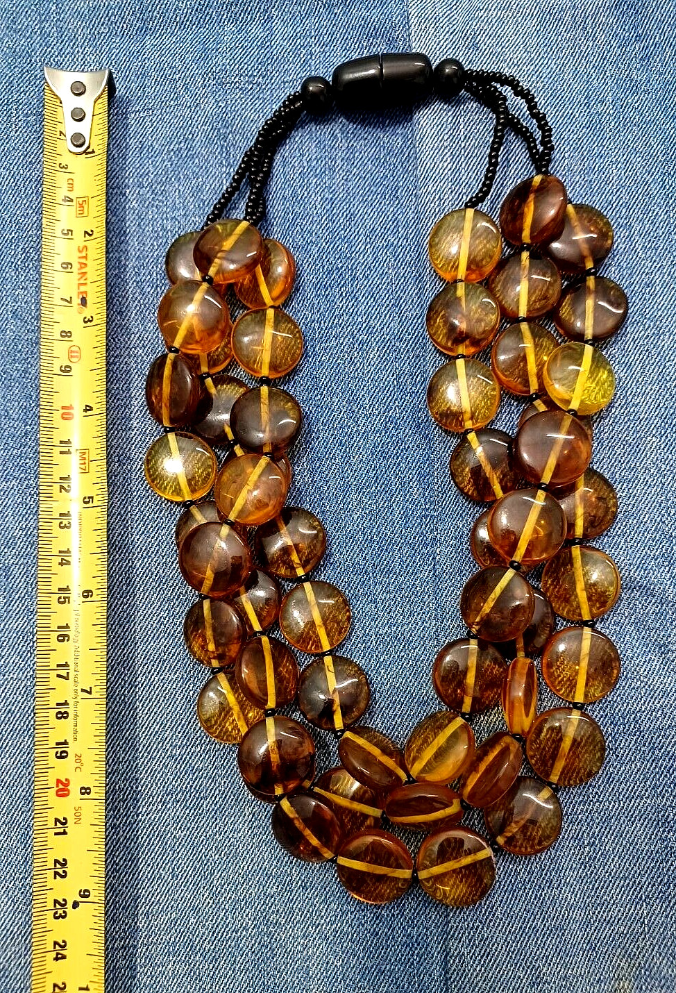 Tribal Tibetan Banjara Amber Look Boho Gypsy Necklace Belly Dancer Resin Beads