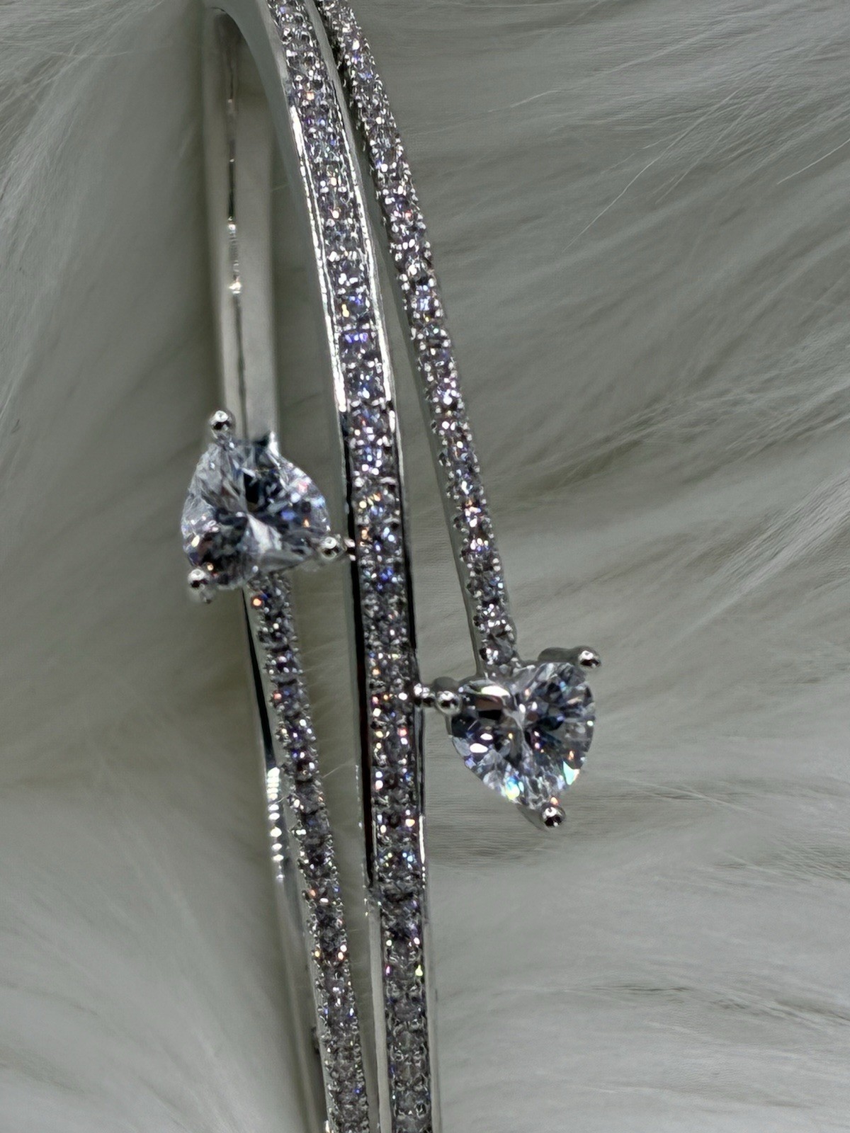 Silver Tone Bangle Bracelet Fashion Fancy Elegant For Any Occasion (CLEARANCE)