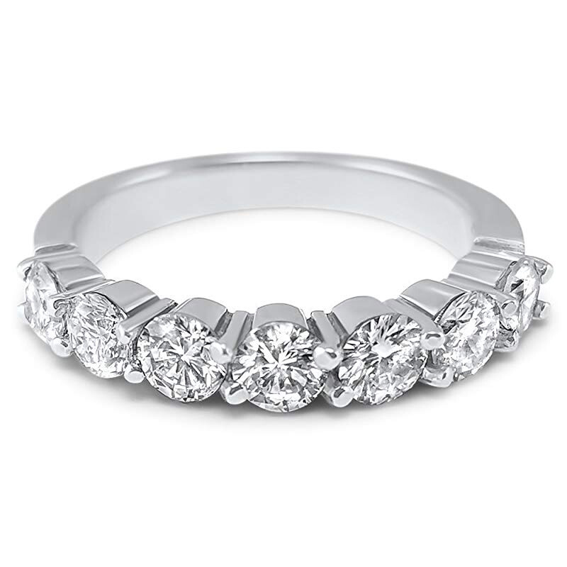 Sterling Silver 925 Plated Women’s CZ Round Eternity Wedding Band Ring