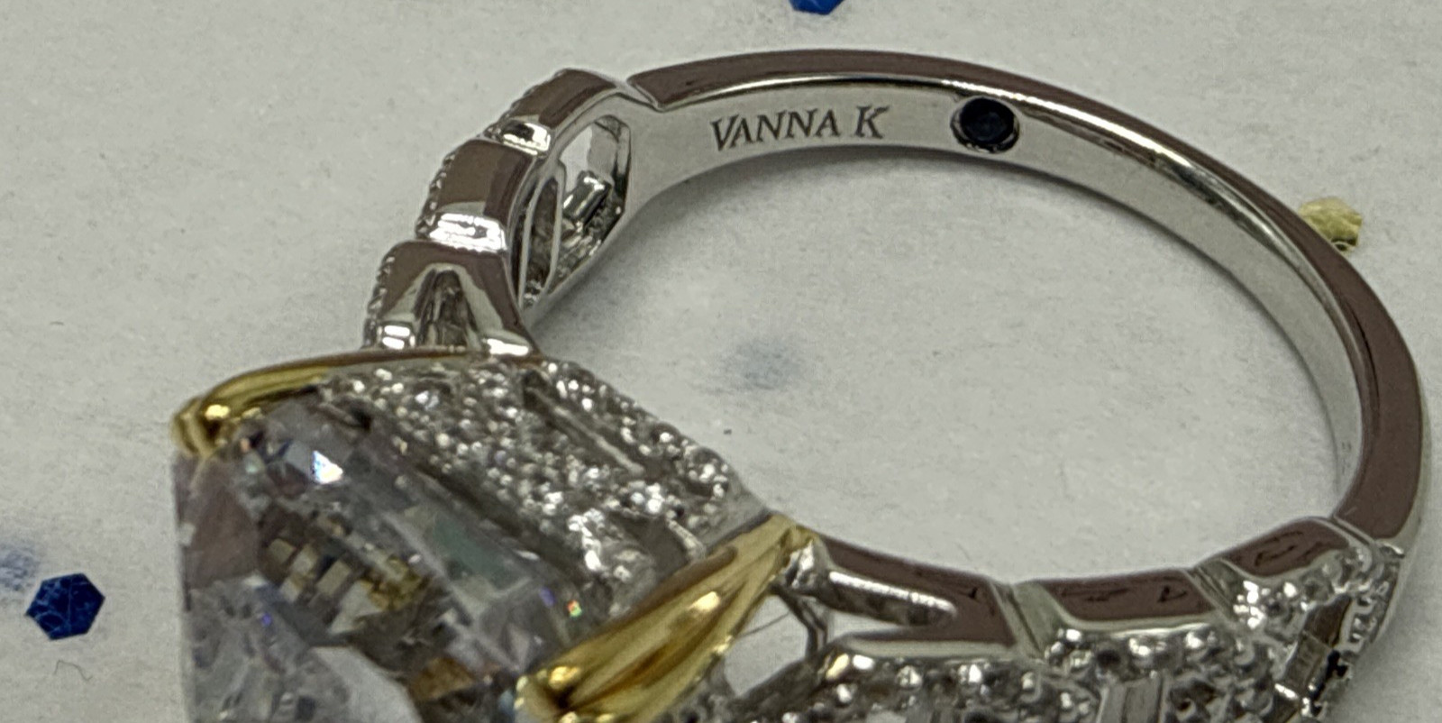 Vanna K ~ Bella Luce White Cubic Zirconia Platineve Asscher Cut Ring 13.23ctw ~9