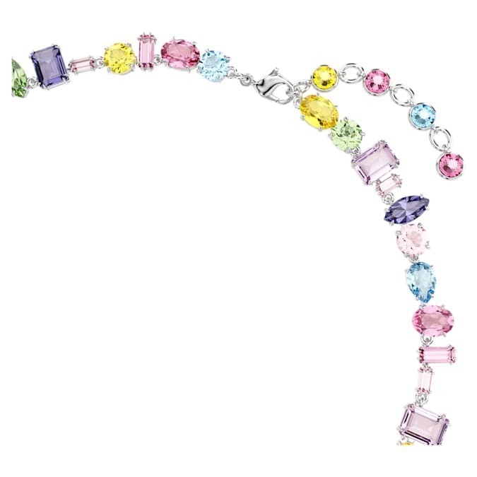 Swarovski Gema Necklace Mixed-cut, glittering and dazzling, rhodium-plated