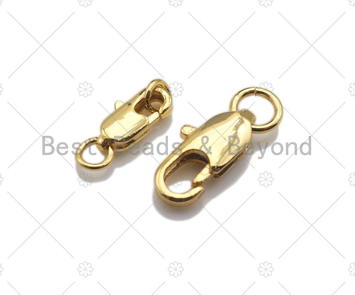 Simple Lobster Claw Clasp, Link Connector with Jump Ring, Gold/Silver/Rose