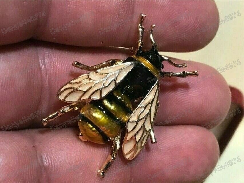 Art Nouveau Style BEE BEEKEEPERS BROOCH Shawl Pin Vintage Inspired Jewellery