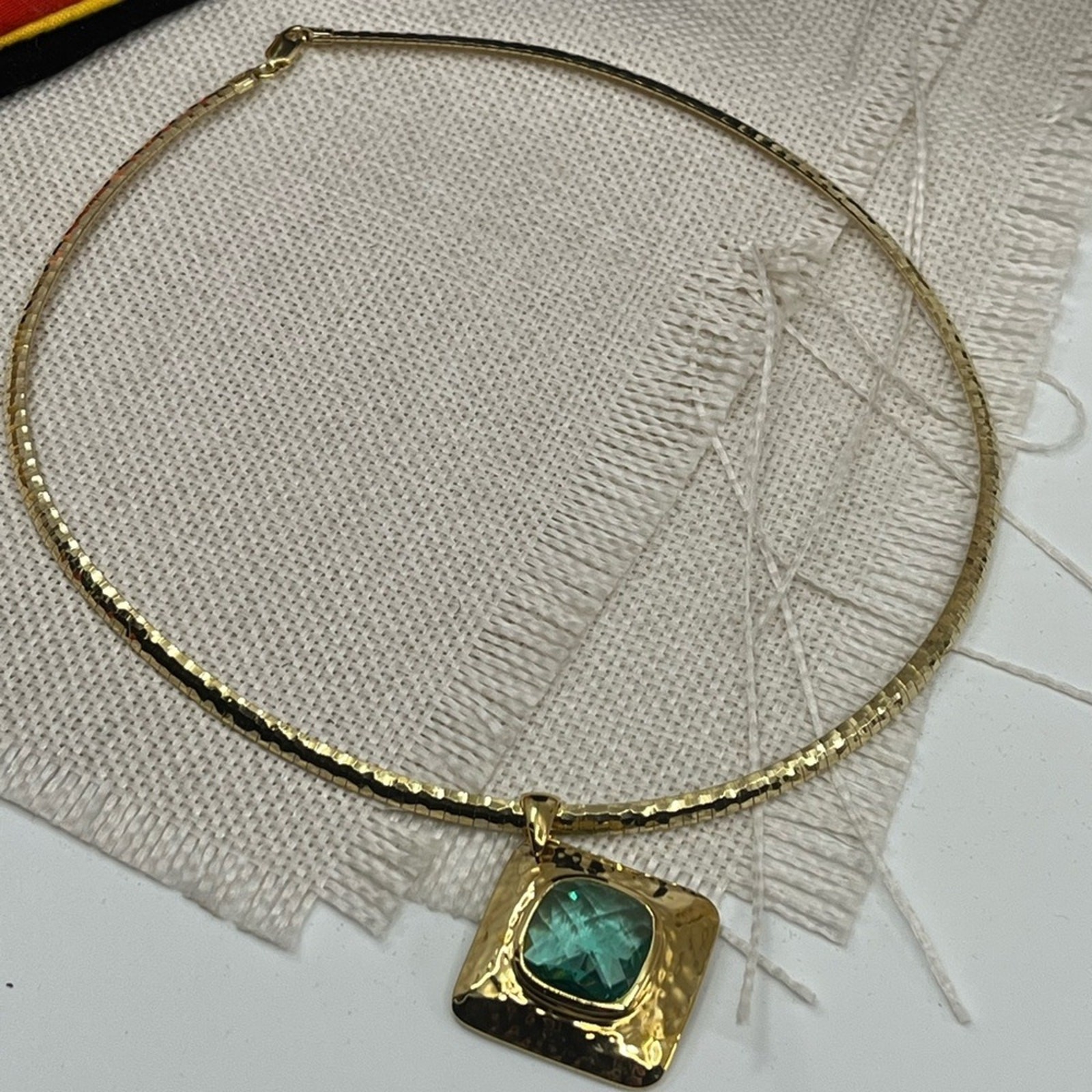 Technibond 18K Gold Over 925 Italy Sterling Silver Pendant Necklace – 30g – Box