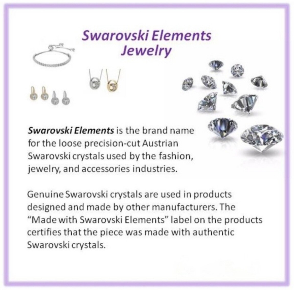 2 carat total weight – Made With Swarovski Elements – You Pick Color