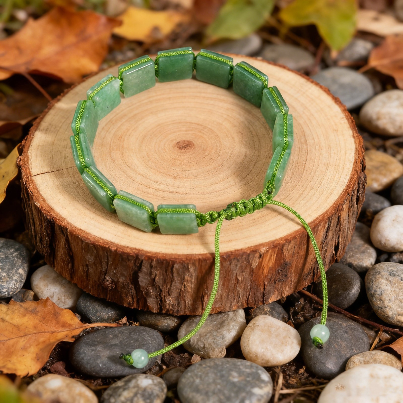 Green Aventurine Men’s Bracelet Natural Healing Crystal Gemstone Reiki Bracelet