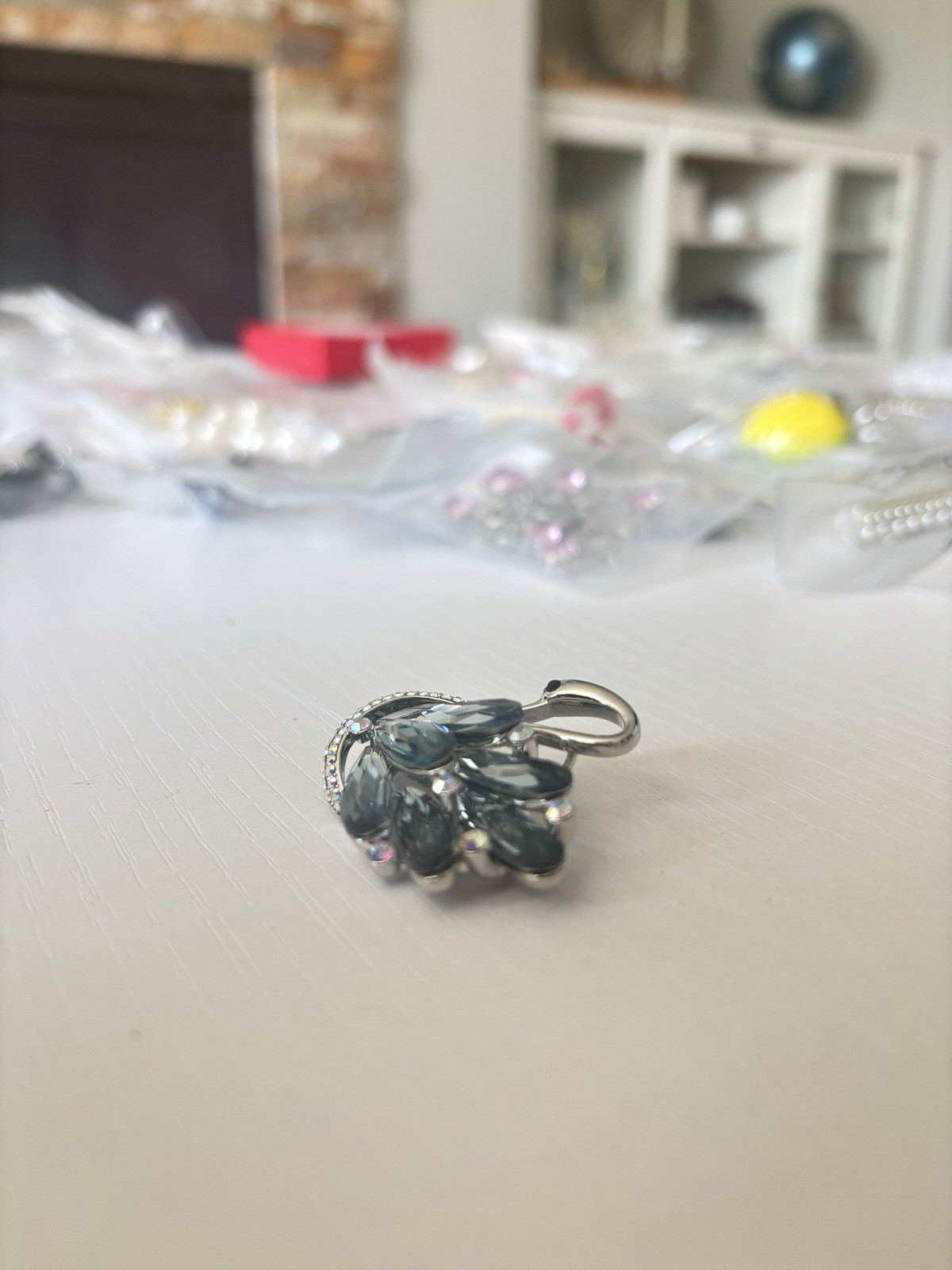 Crystal Swan Brooch