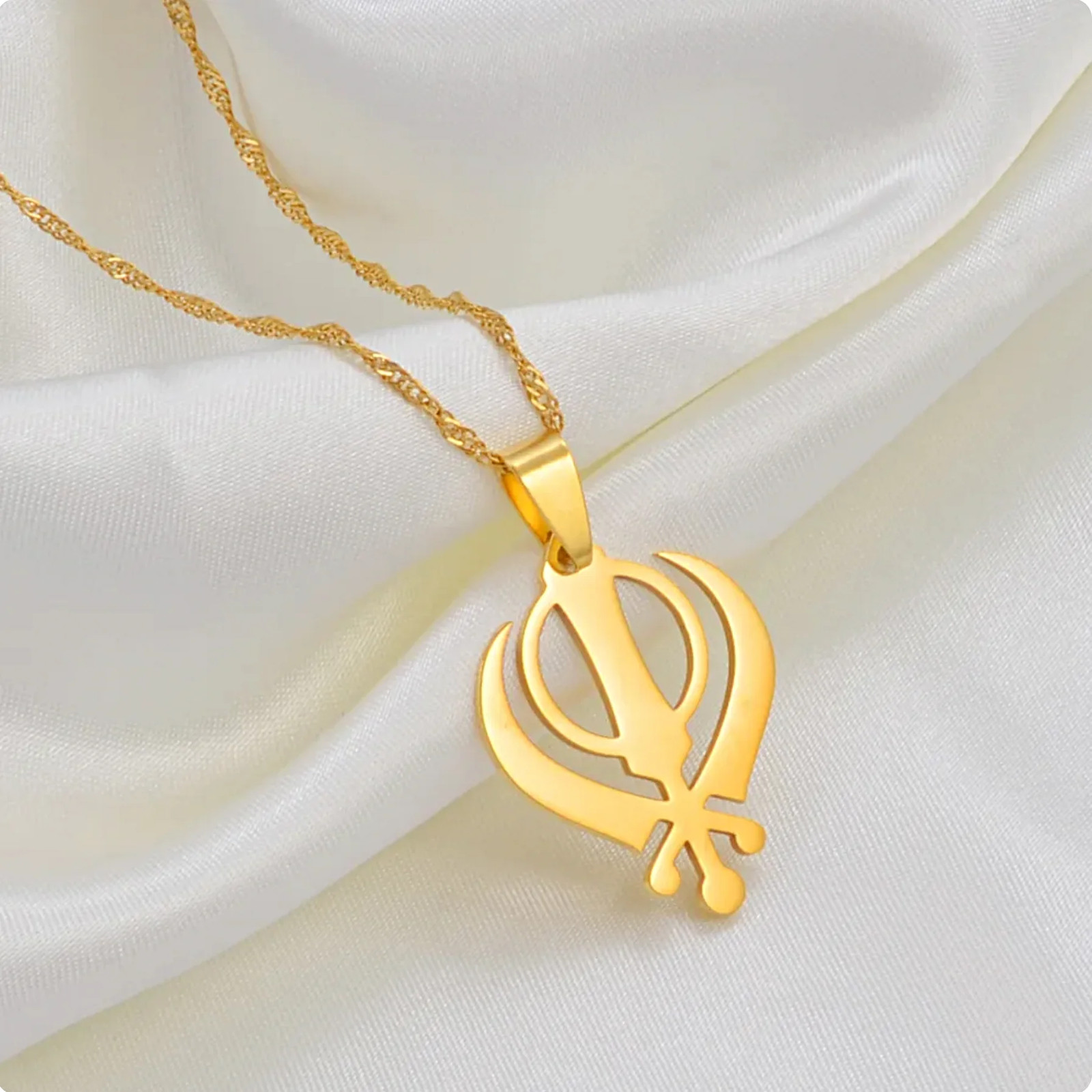 Khanda Sikh Symbol Pendant Necklace
