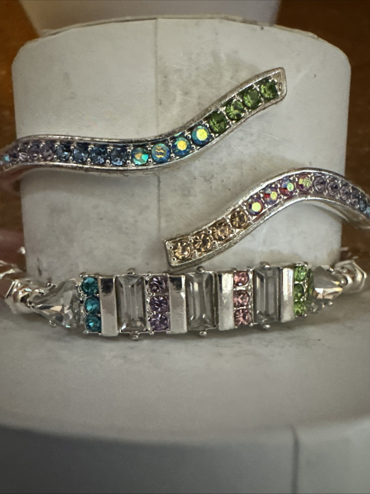 BOMB PARTY SPRING 2024 STACKS RBP6923 AFTER THE RAIN RAINBOW SILVER PLATING