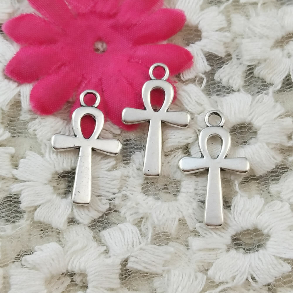 Free Ship 84 Pcs Antique Silver Cross Charms Pendant 22X13MM H-5318