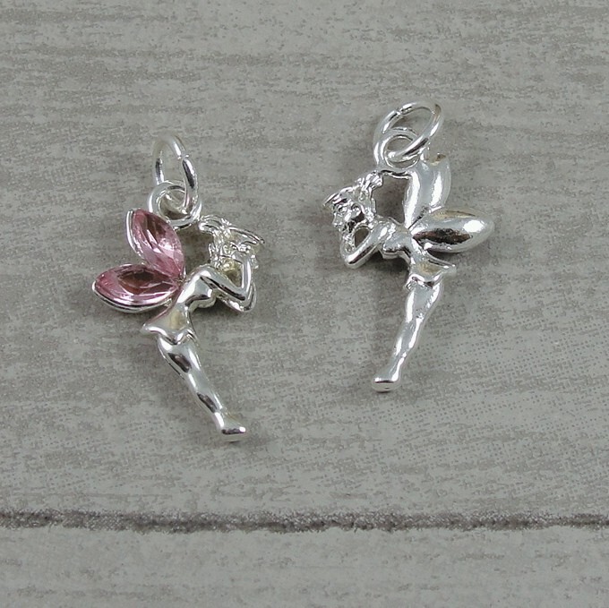 Silver and Pink Fairy Charm – Magical Fairytale Charm – Pixie Sprite Charm
