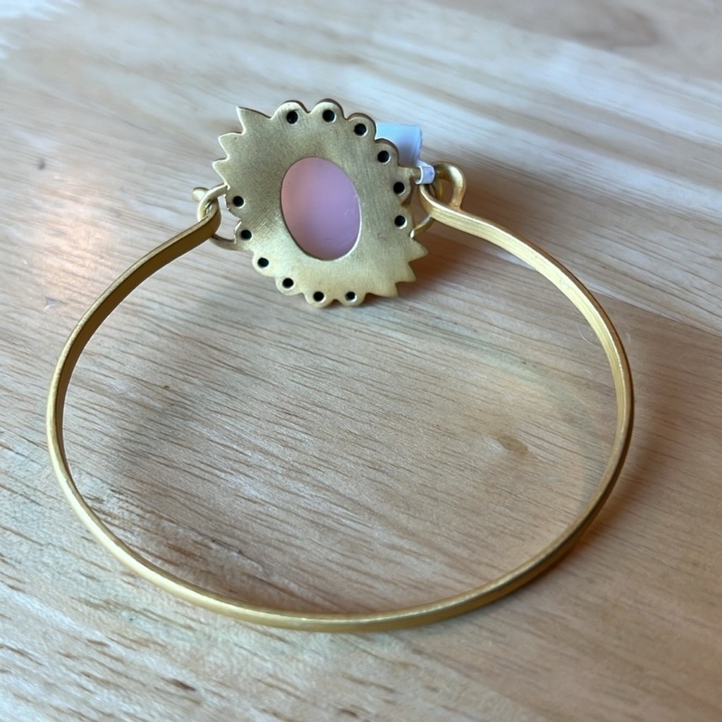 NWT Gold, Turquoise and Pink Jade Bracelet