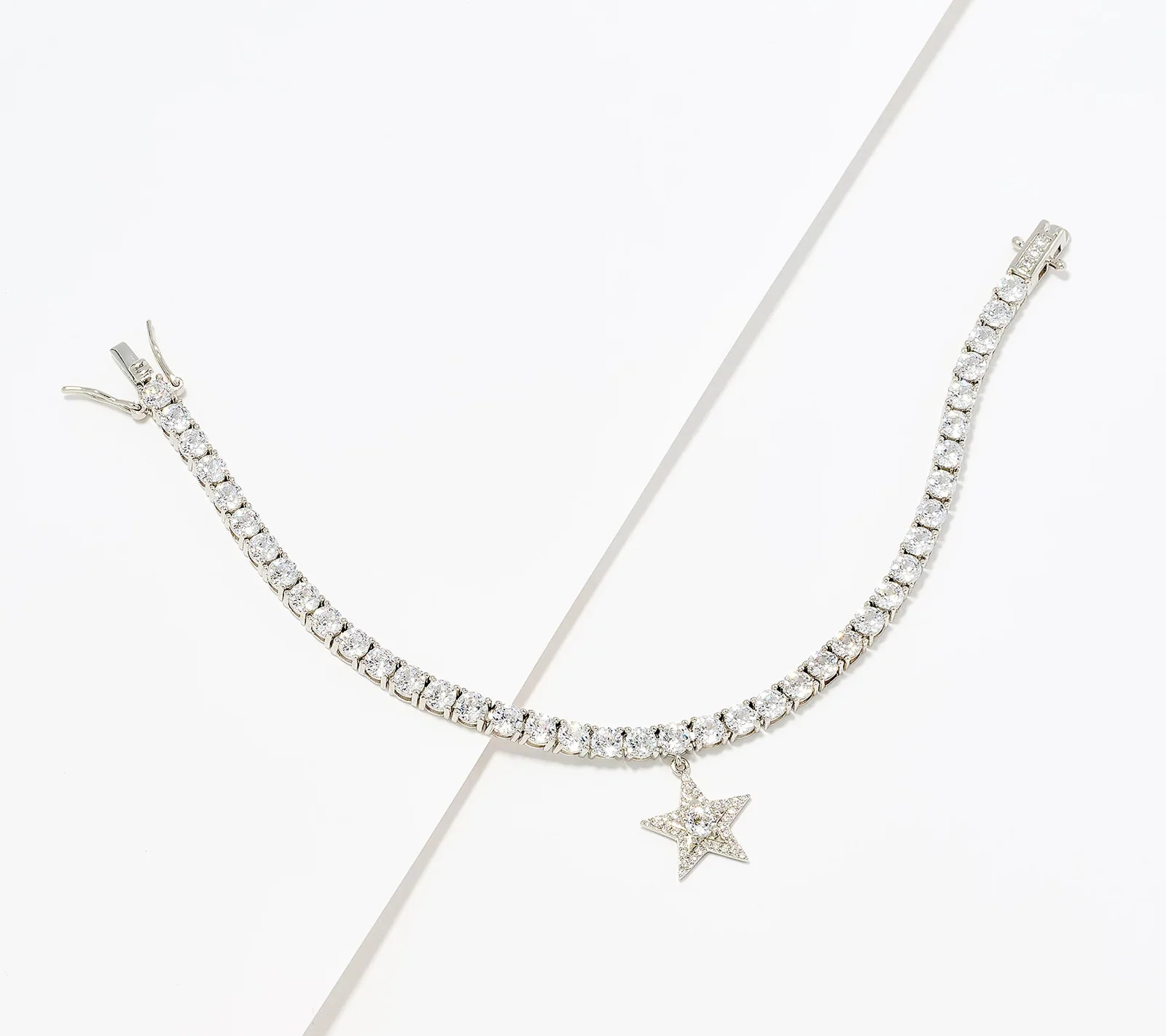 Diamonique x Jennifer Miller Tennis Bracelet w/ Star Charm Small