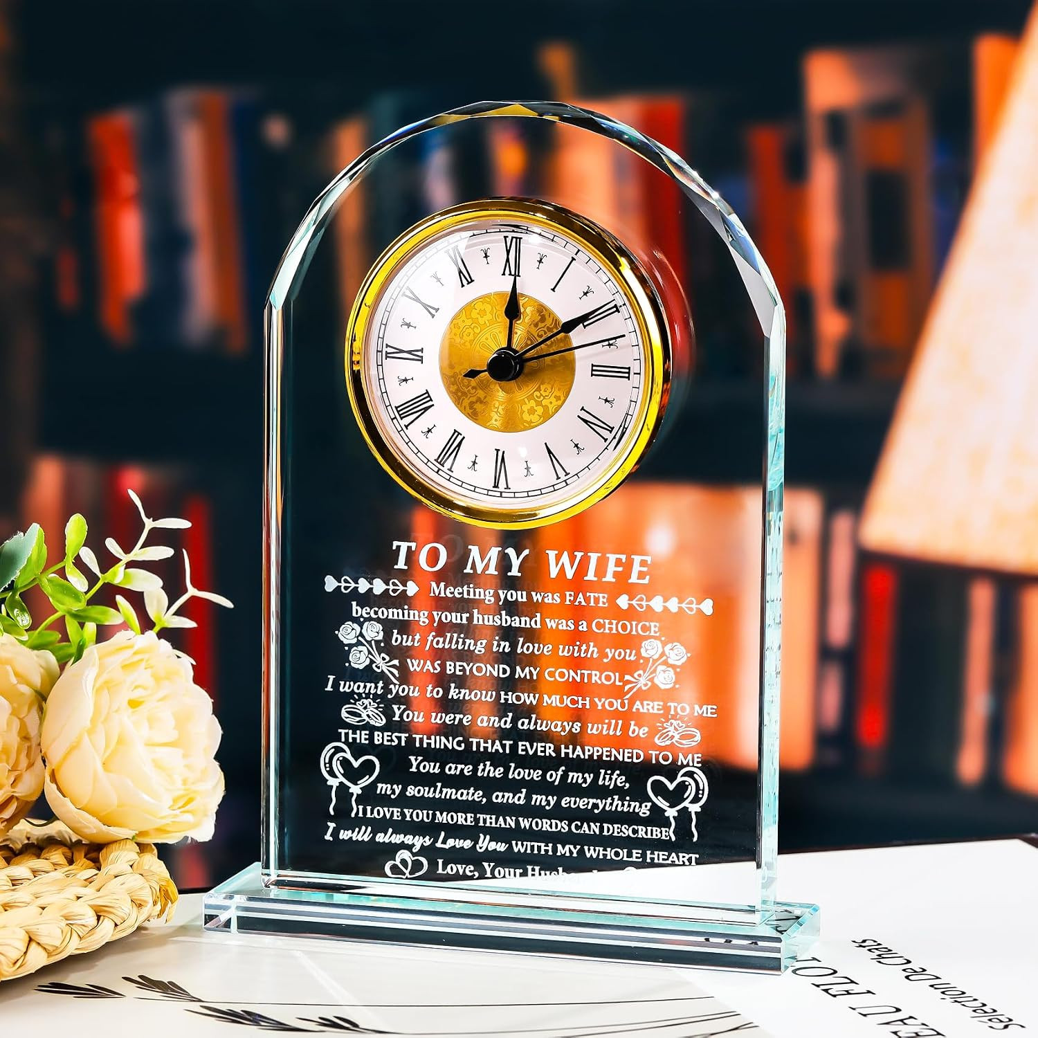 Gifts for Wife from Husband Wife Birthday Gift Ideas Crystal to My Wife Clock An