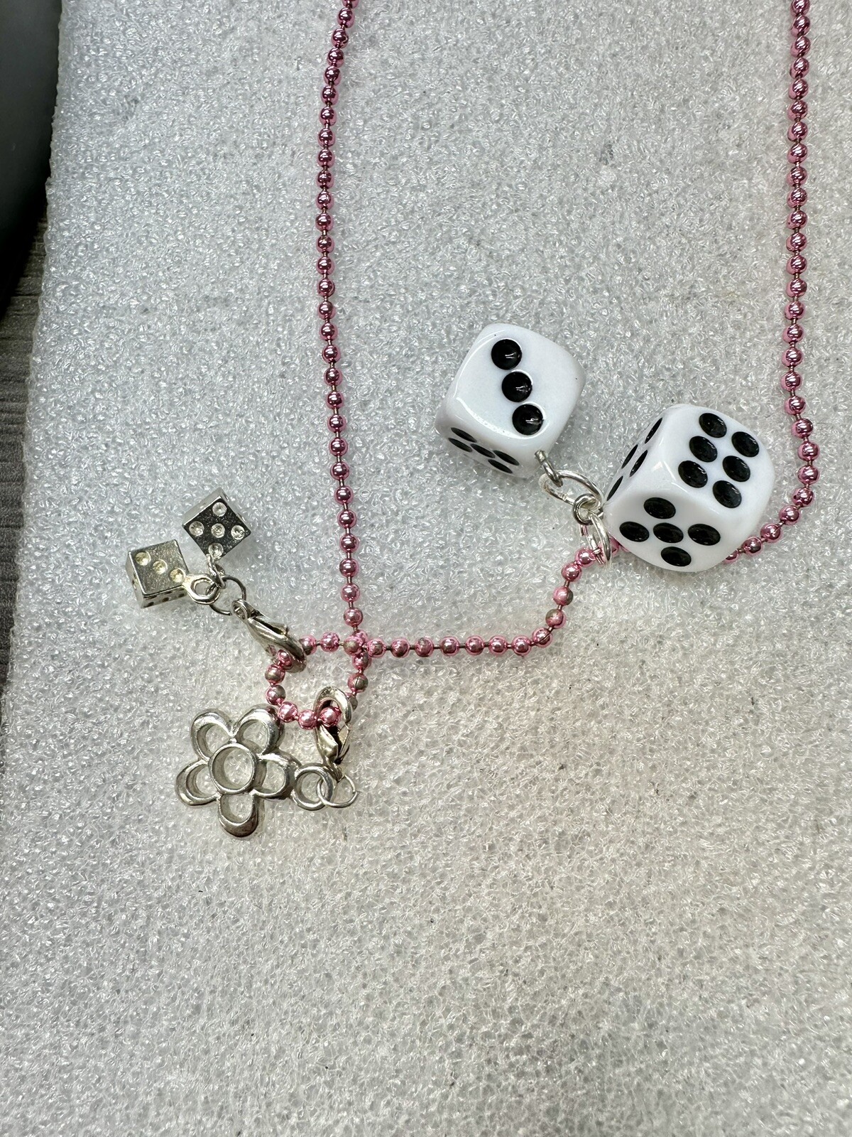 Lucky Dice 3 Piece Jewelry Set Necklace Earrings & Bracelet Set