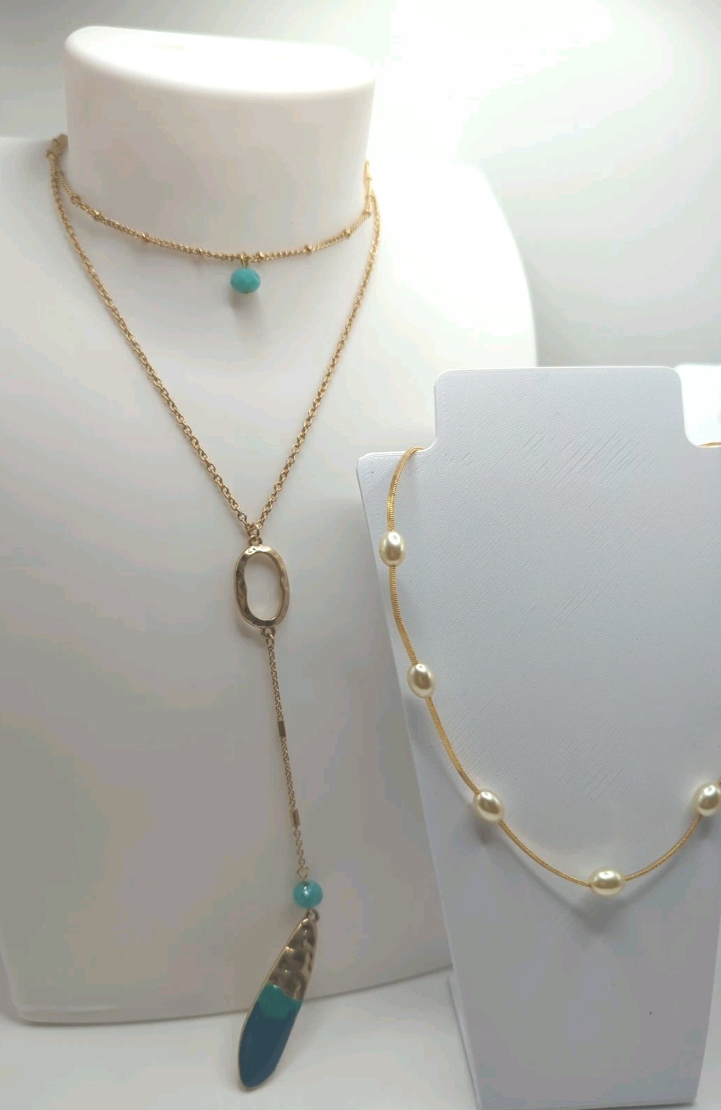 Fashion Jewelry Necklace Bundle Lot Of 3 Gold Tone NWT All Occasions Styles