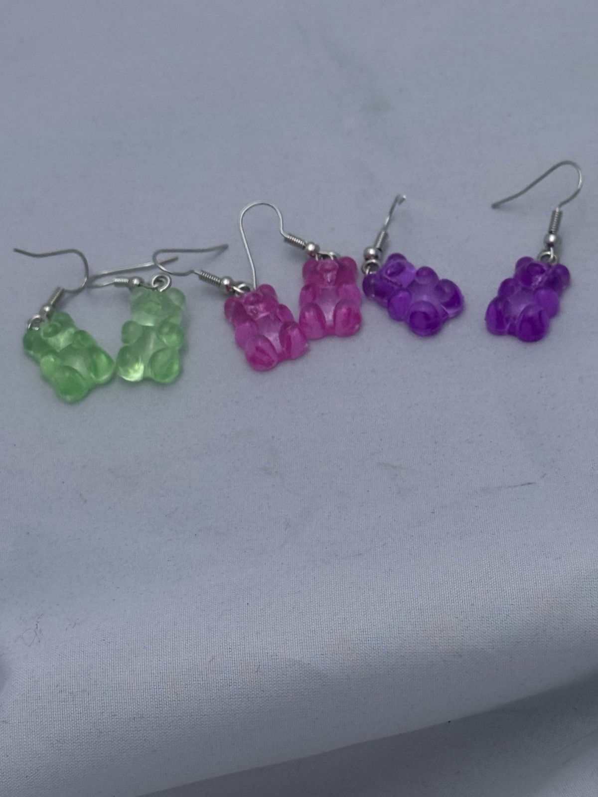 Gummy Bear Earrings 3 Pack Fun Candy Girl Dangle Drop Women Eclectic