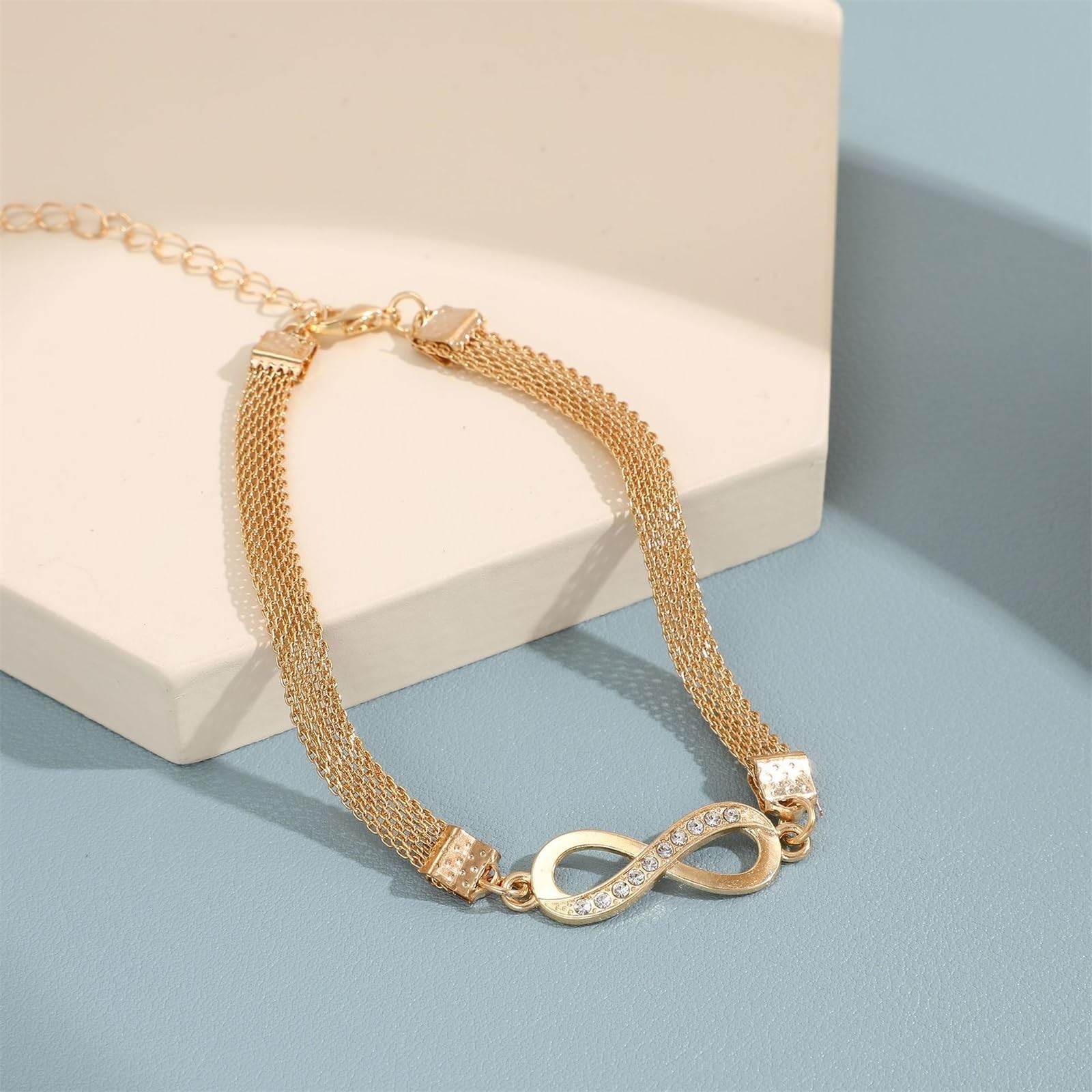 14K Gold Anklet Bracelets for Women Trendy, Dainty Charm Universal size,