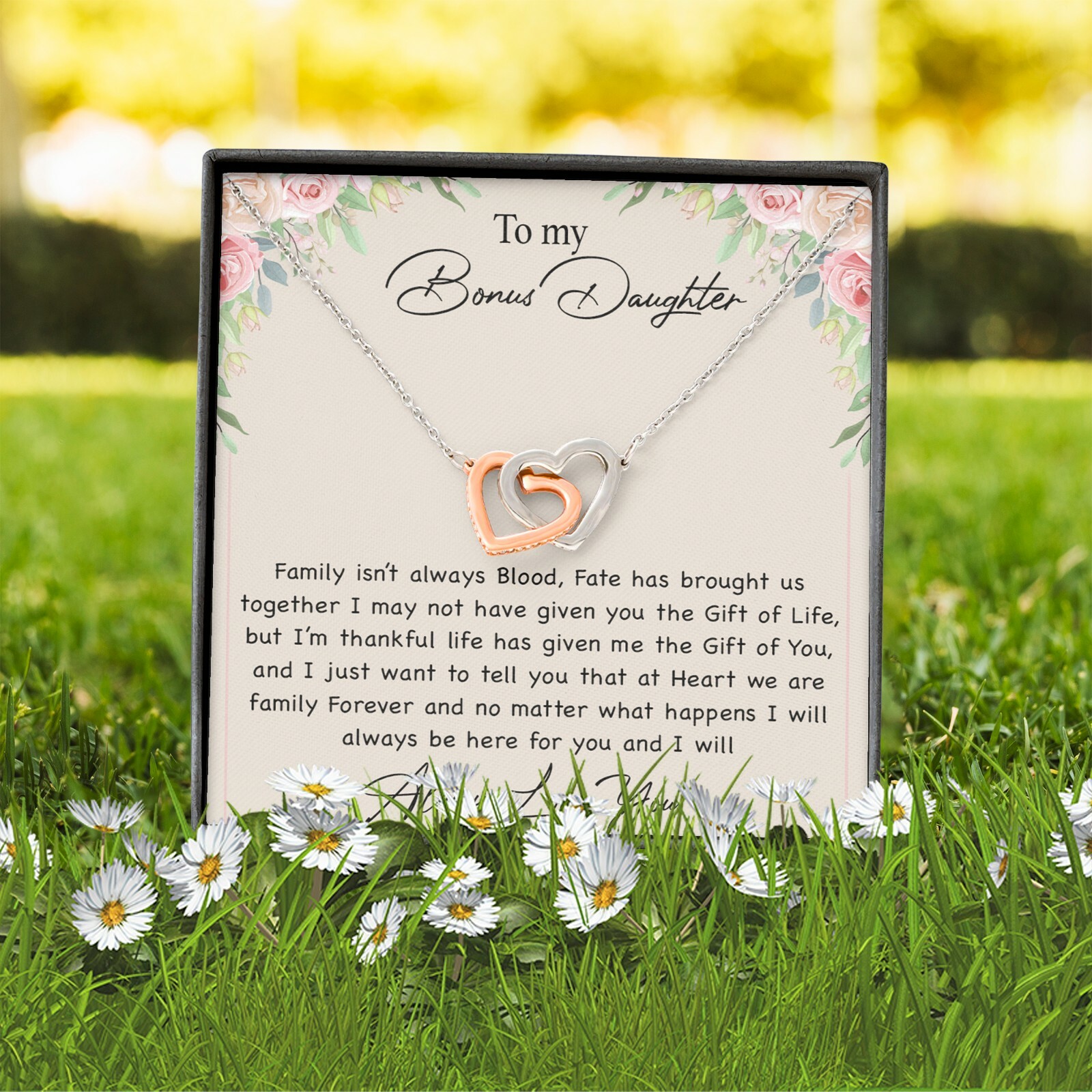 To my Bonus Daughter Necklace, Bonus Daughter, Step Daughter Gift