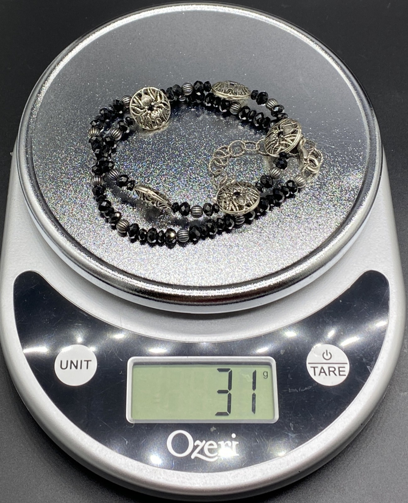 KJ, KENNETH JOHNSON, CAROLYN POLLACK-Sterling Black Spinel Open Work Necklace