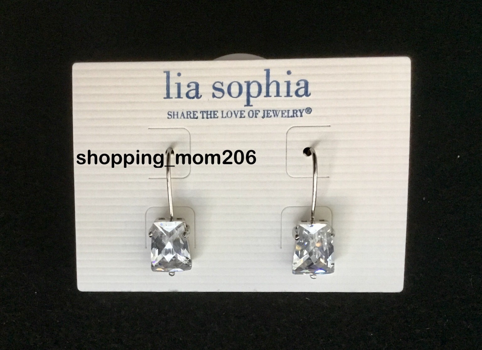 Lia Sophia “Luxe” Silver Tone Total CZ wt. 12.0ct. Pierced Earrings
