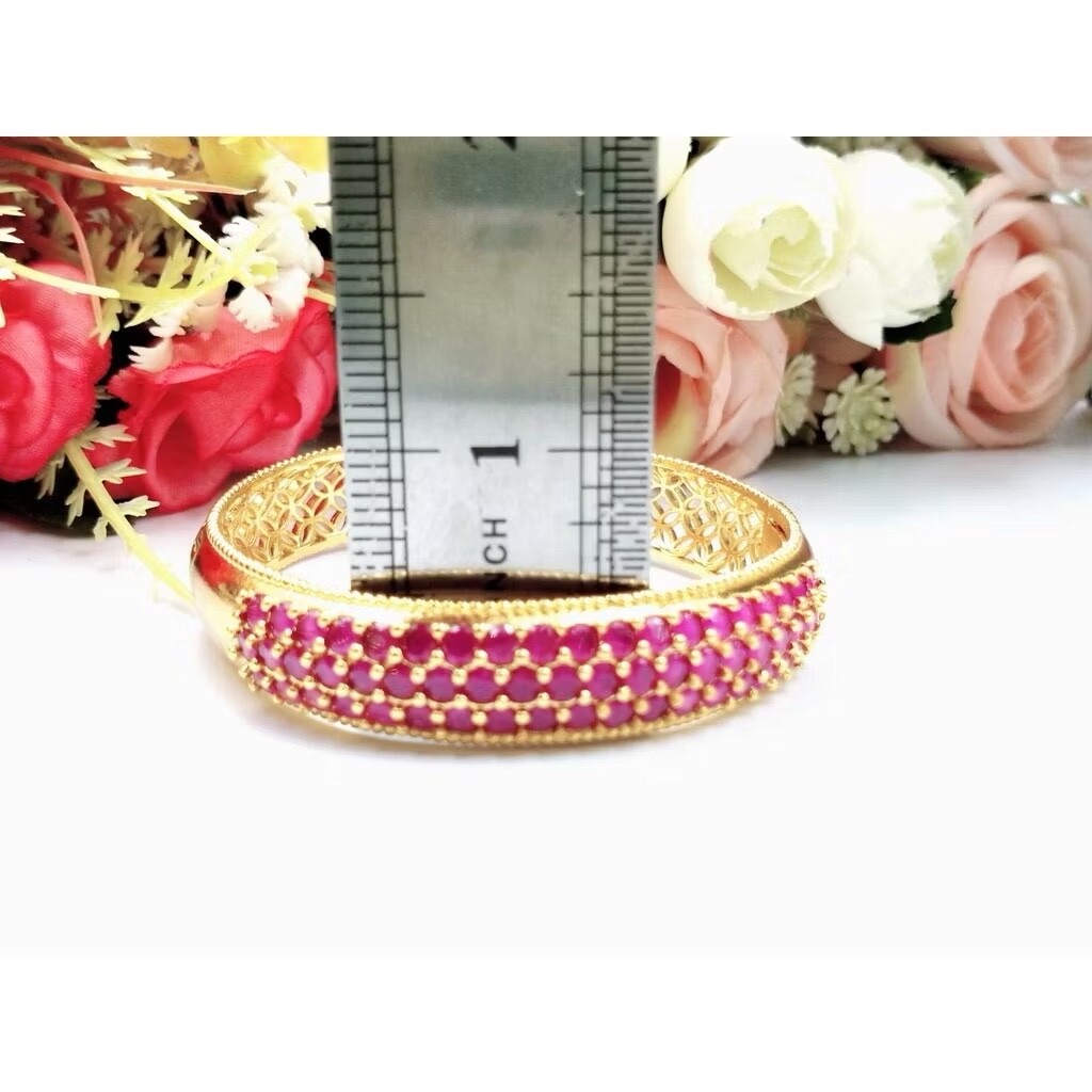 18K 22K 23K 24K THAI BAHT YELLOW GOLD WOMEN Bracelet 7 in jewelry gifts