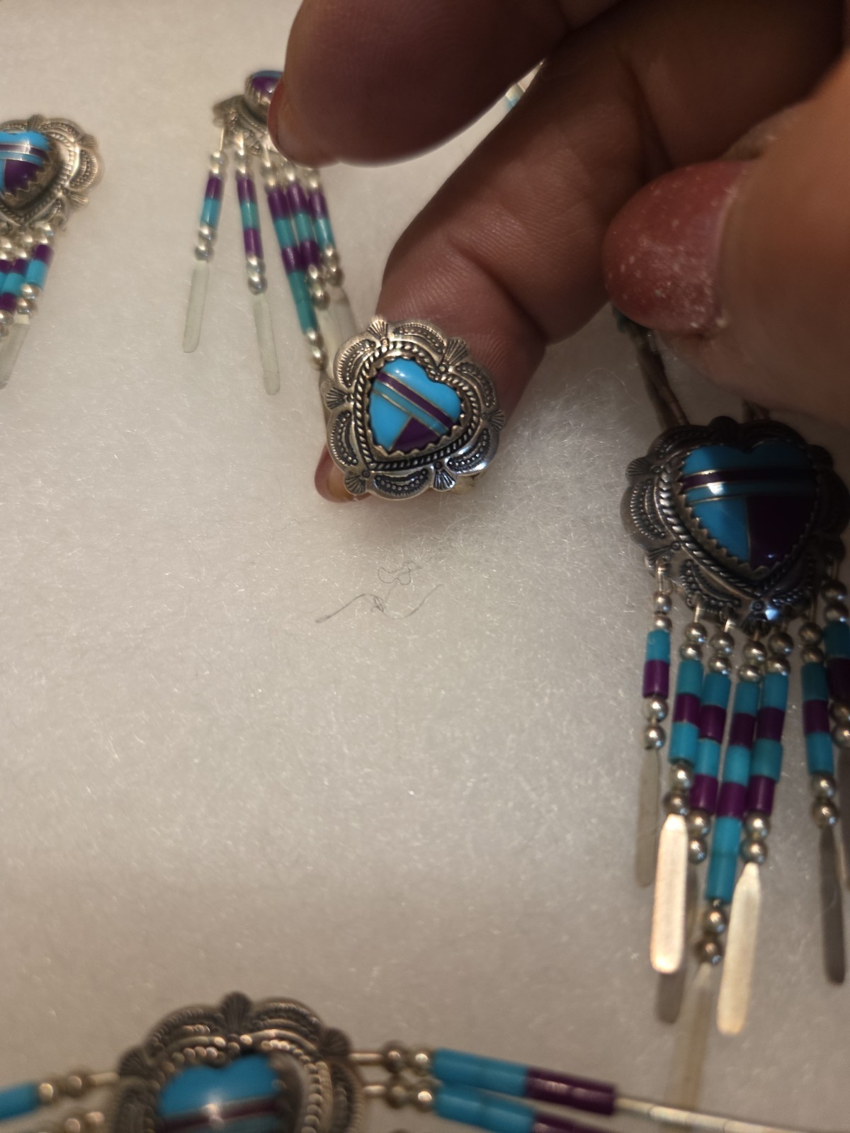 Liquid Silver Indian Morning Sun Jewelry Set