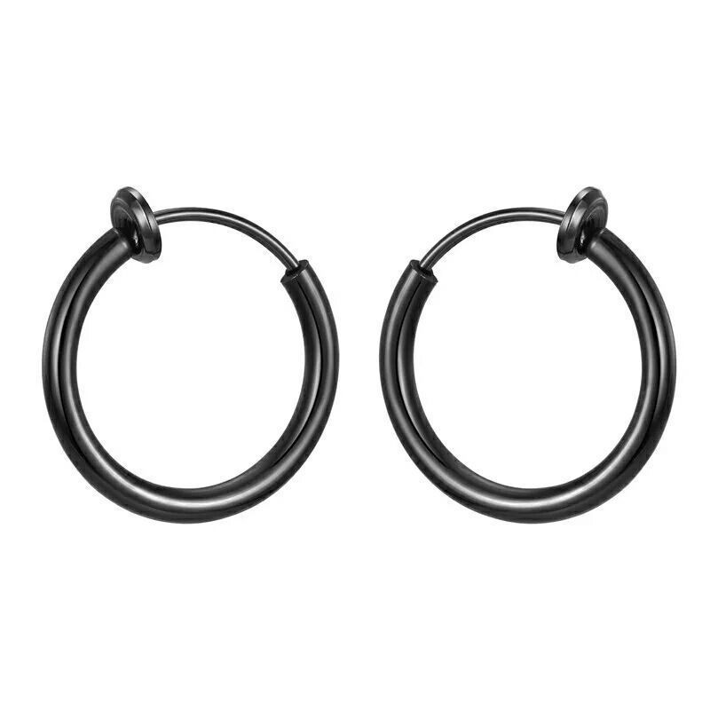 Retractable Earrings Personalized Clip On No Need Piercing Charm Hoops Earrings