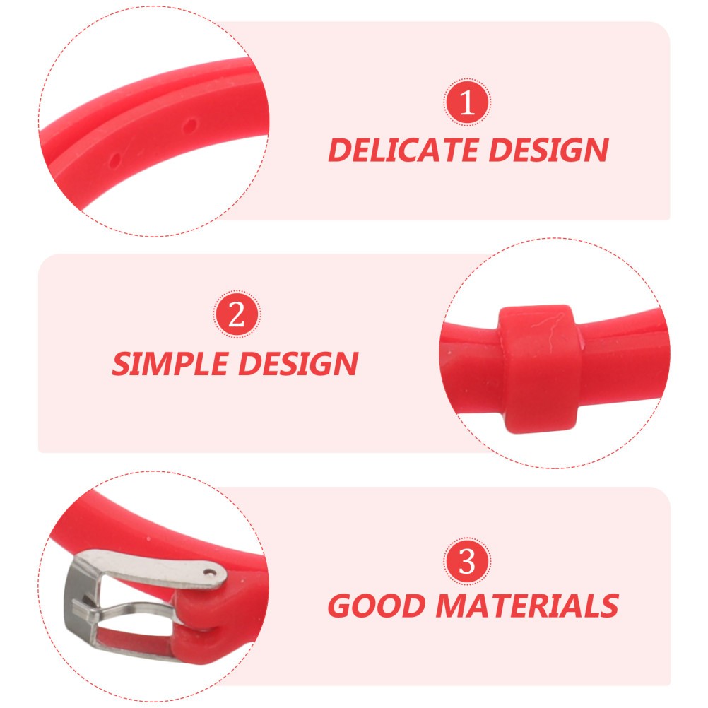 5Pcs High Elasticity Silicone Bracelets Skin Friendly Decorative Wristbands