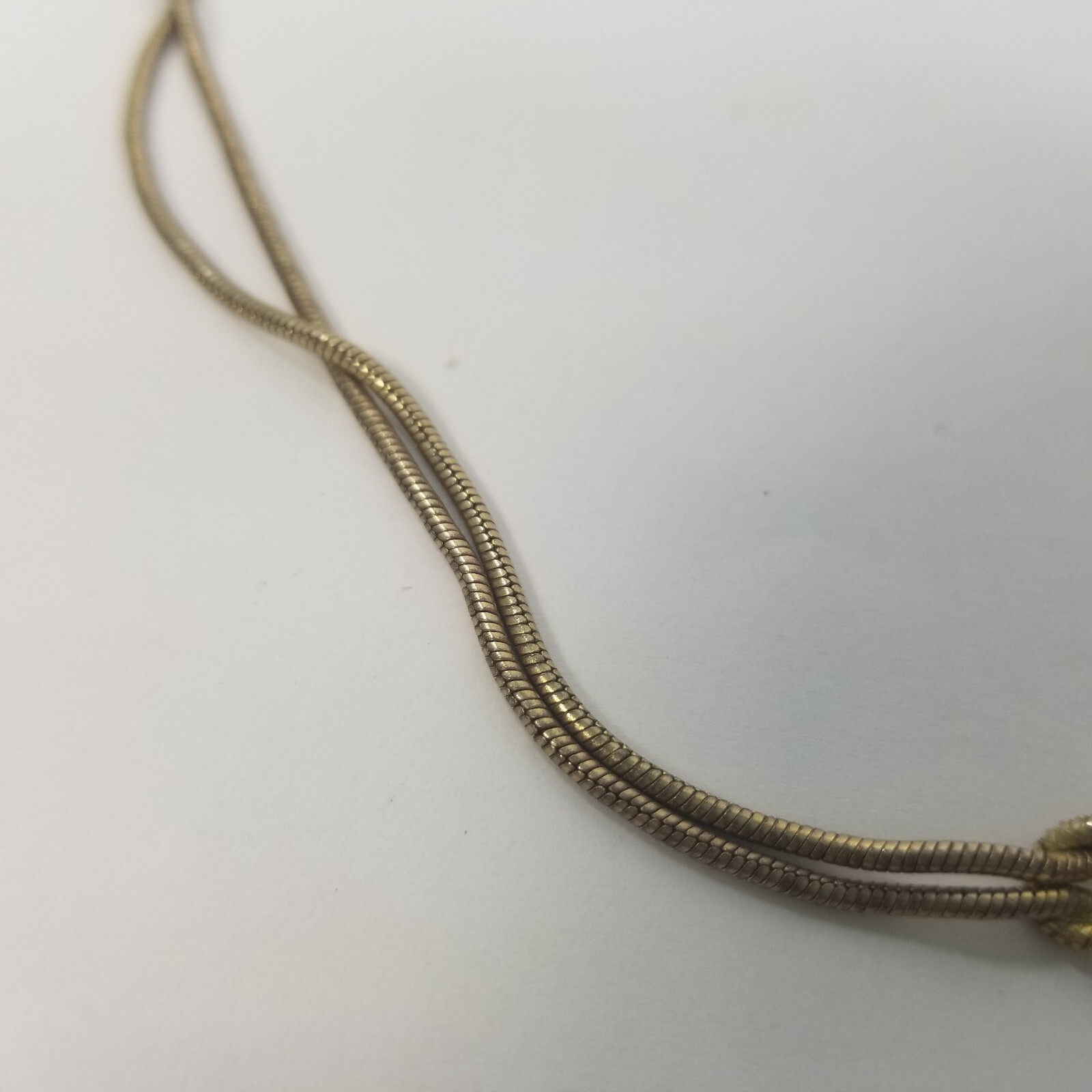 Celtic Love Knot Necklace Silver Tone Snake Chain Multi Strand 16.5″ Choker