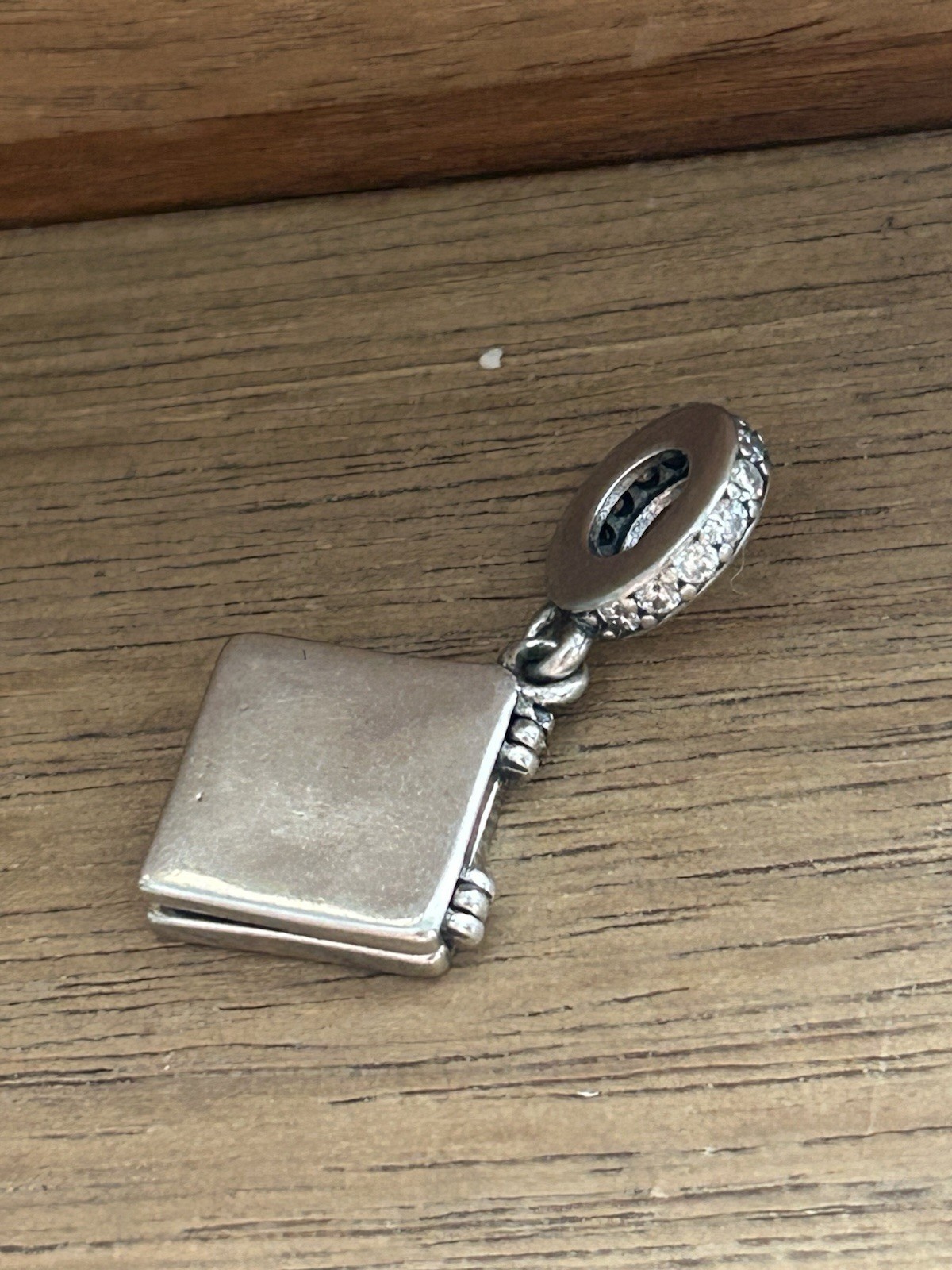 Silver Charm Openable Pizza Box Whit Slice Dangle Charm Red Yellow