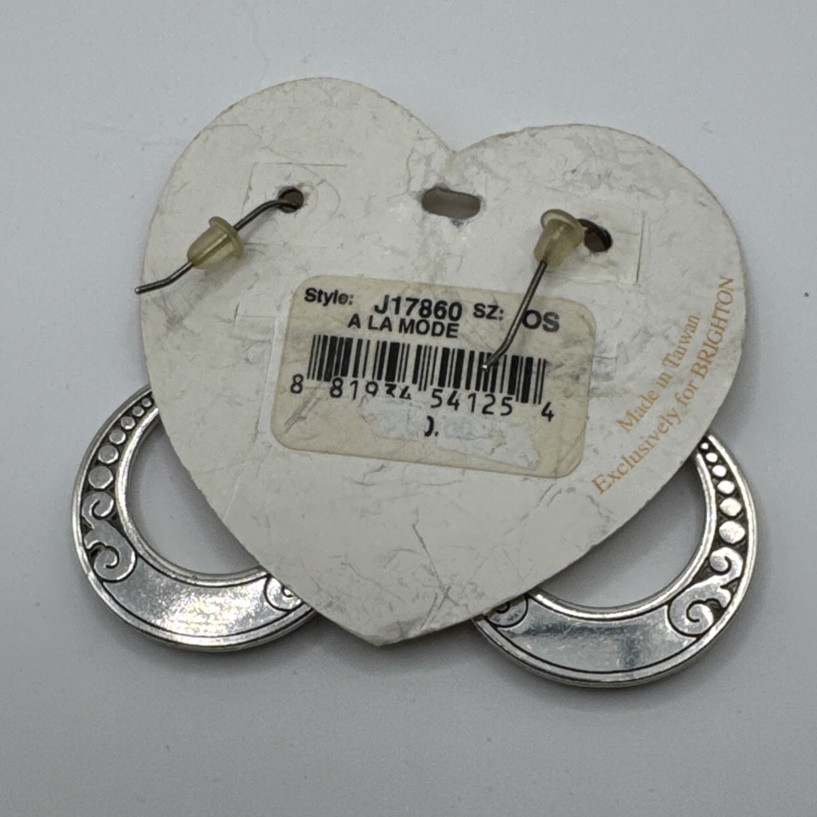 Brighton Ala Mode Contempo Hoops Silver French Wire Earrings NWT