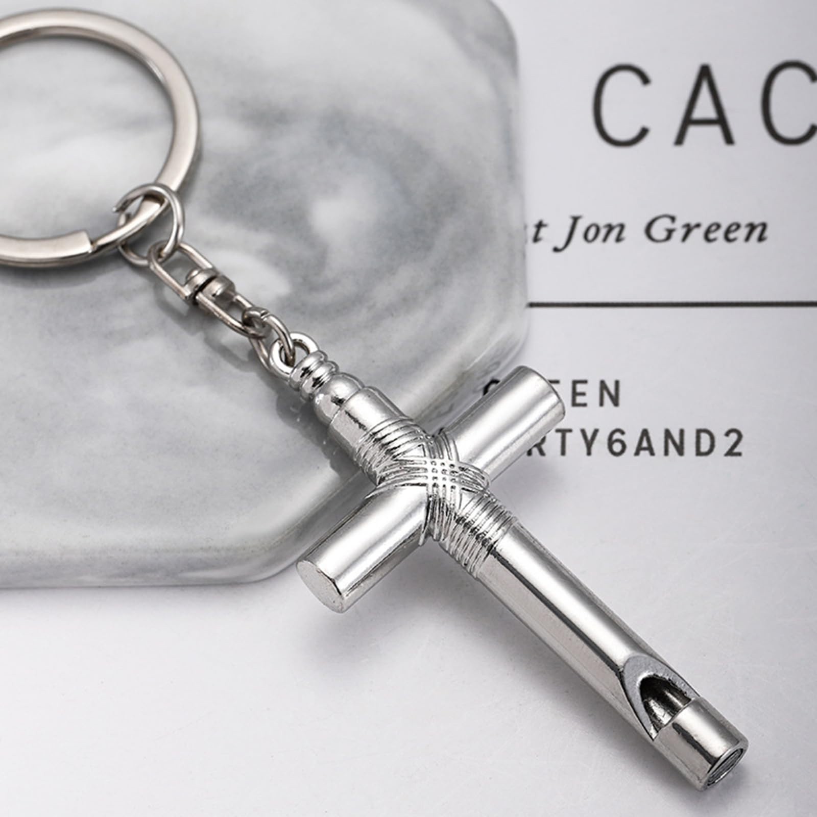 Outdoor Loud Survival Alarm Safety Emergency Whistle Keychain for Hiking Camping
