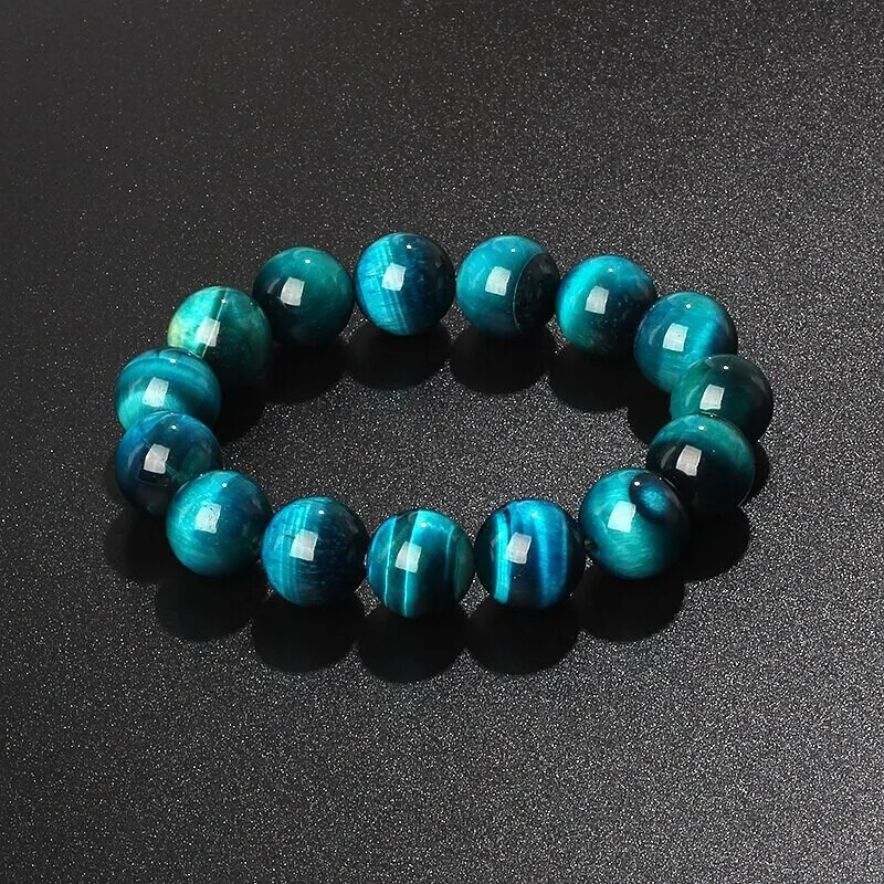 Royal Natural Blue Tiger Eye Bracelet Energy Stone Beads Reiki Healing Bracelet