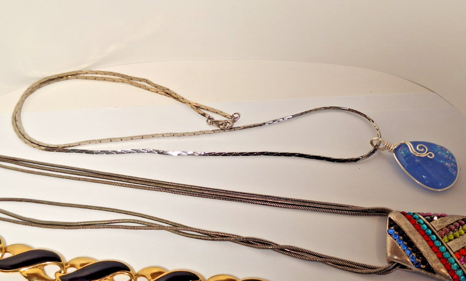 Lot of 5 Branded, Unbranded Fashion Necklaces & 1 With Sterling Silver Pendant