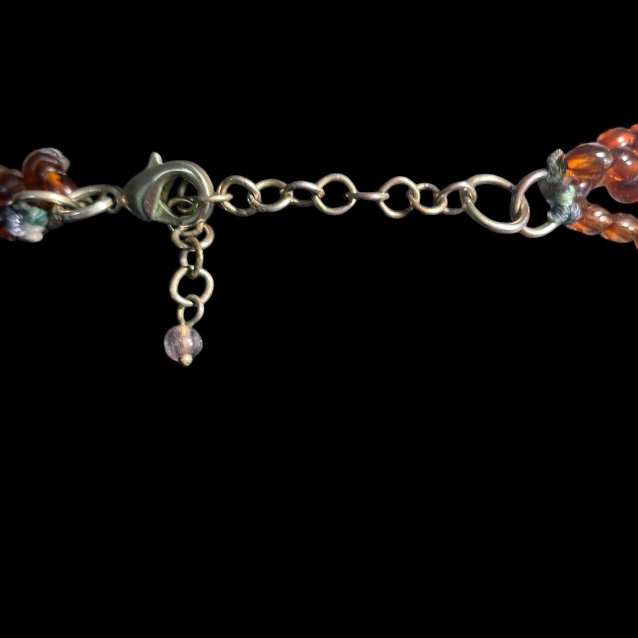 Multi Strand Layered Faceted Beaded Necklace Earthy Elegant Statement Adjustable
