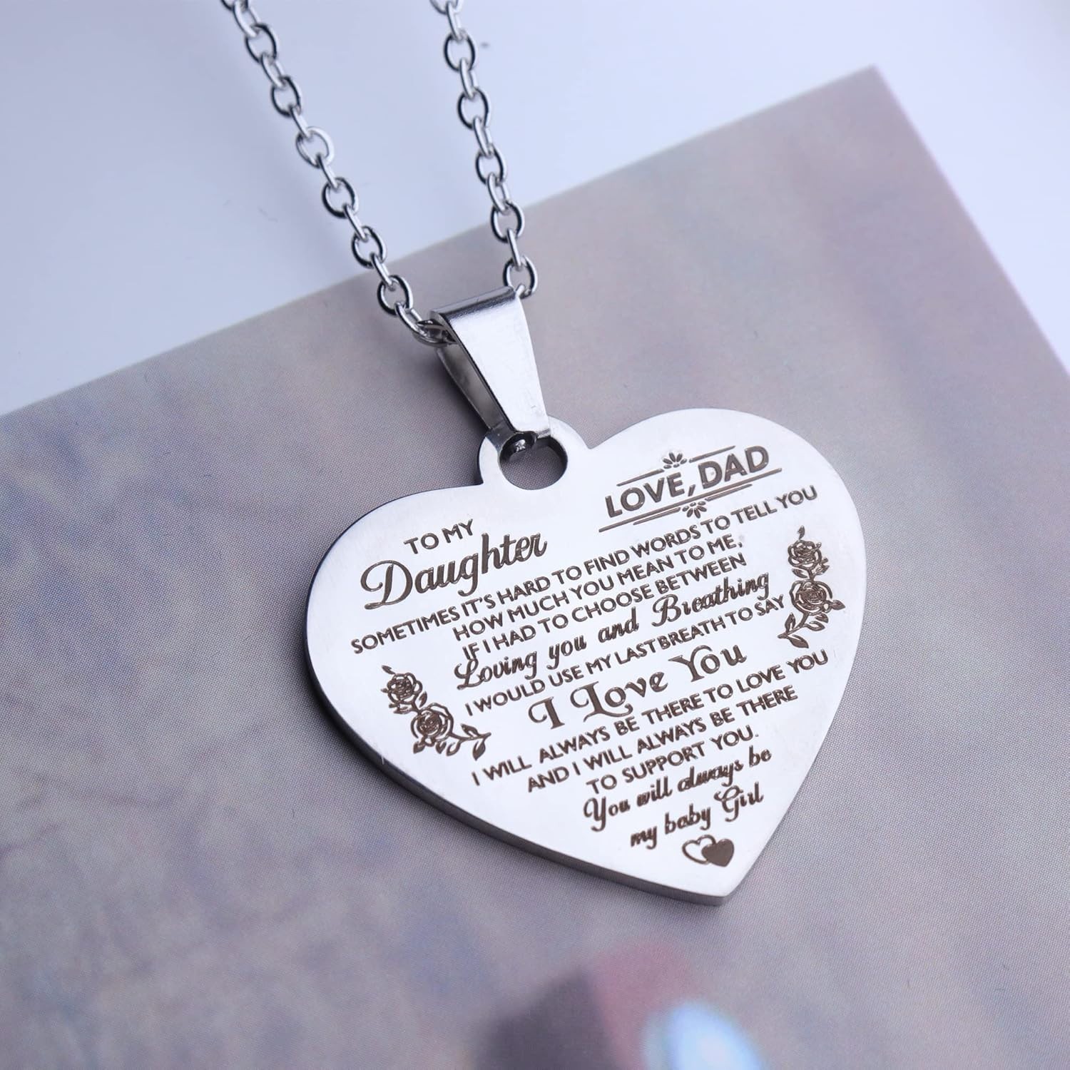 316L Stainless Steel Heart Necklace for Girls – Meaningful Gift for Any Occasion