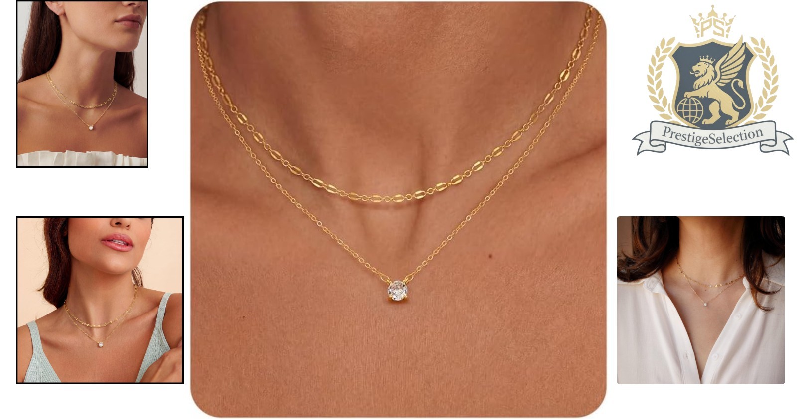 Adjustable 14k Gold Plated Cubic Zirconia Necklace – Perfect for Any Occasion