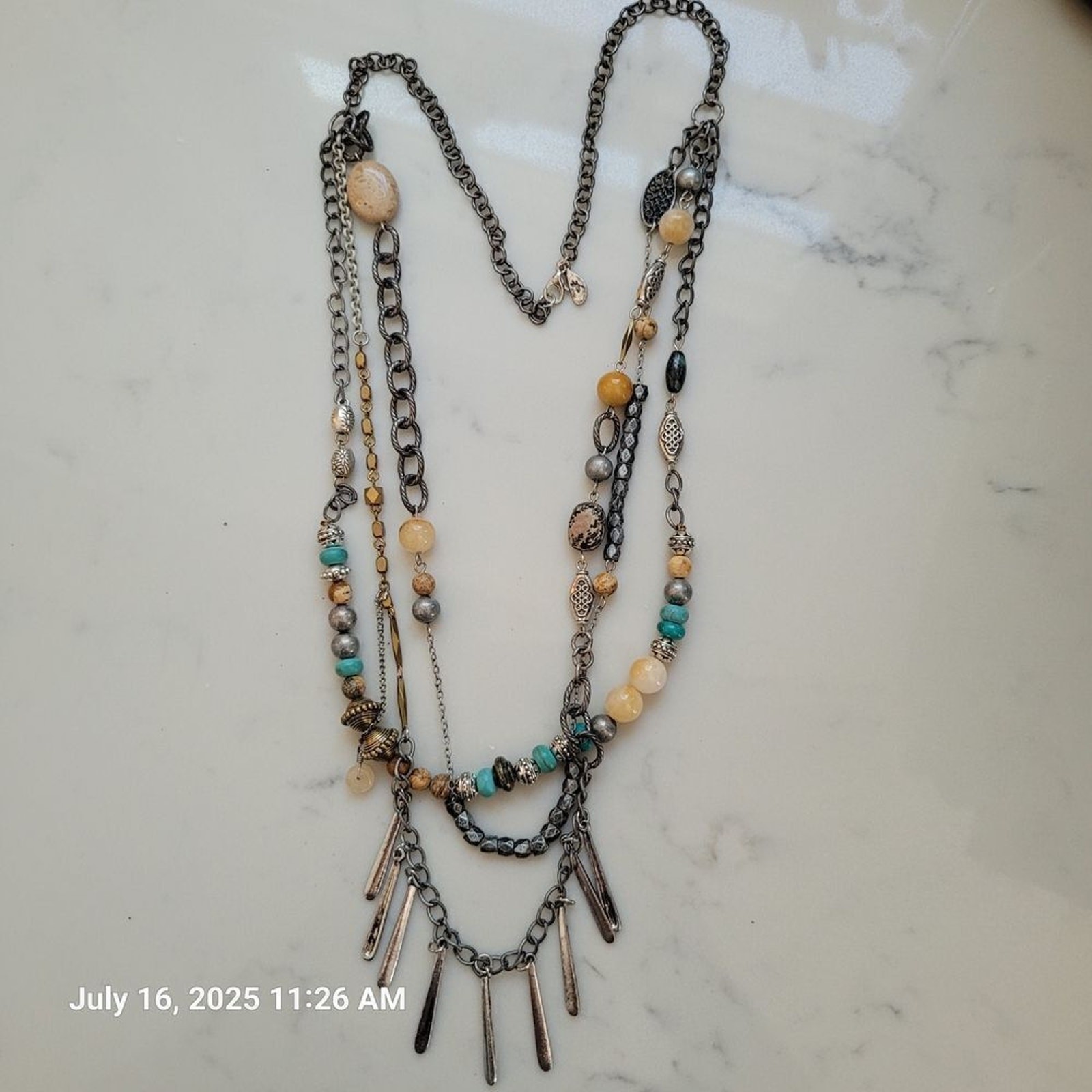 Ariana Ost x Free People Multicolor Layered Necklace NWOT
