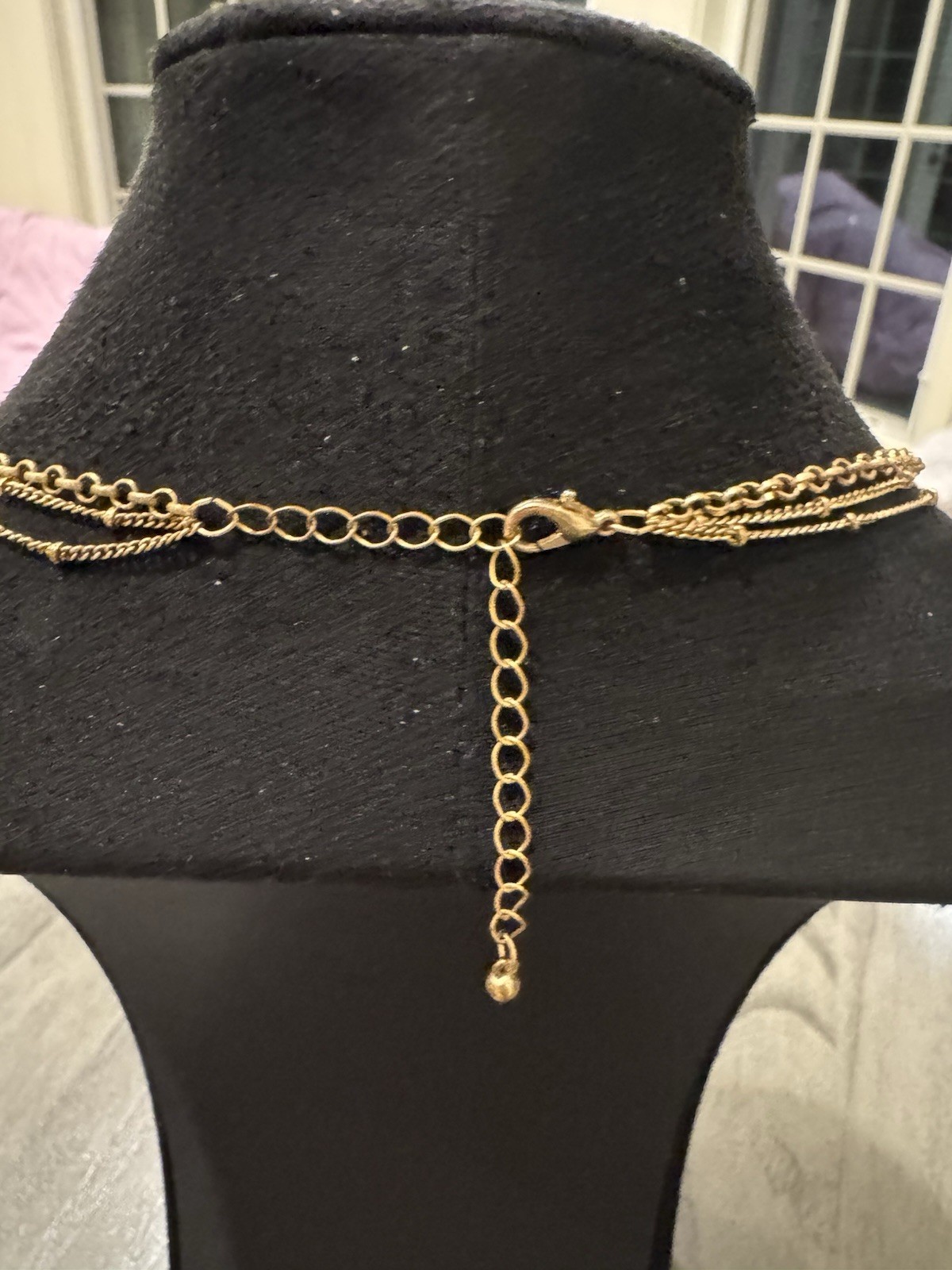 Layered Gold Butterfly Necklace Triple Strand Dainty Butterfly Charm Necklace