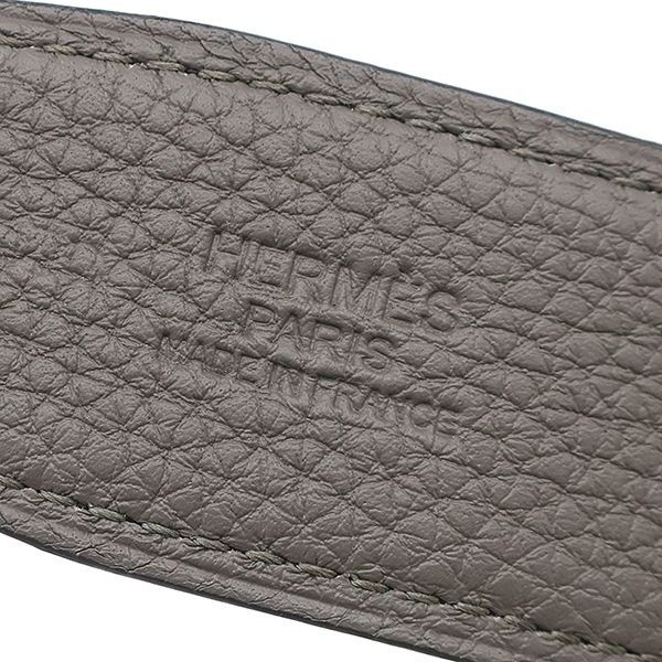 HERMES Belt H Takeoff Togo Box Calf Etoupe x Black #80 Reversible U