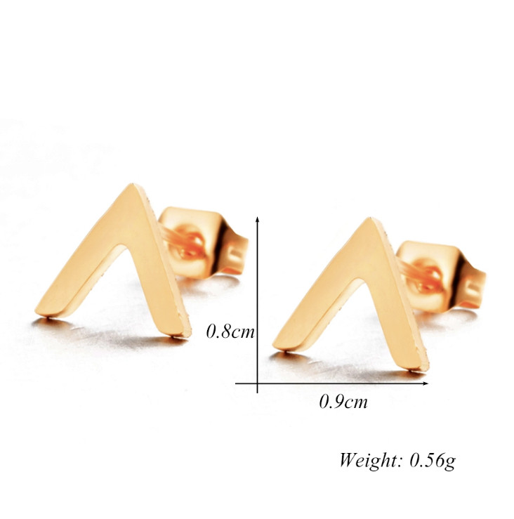 Women’s Fashion Jewelry Earrings V Shape Gold Silver Color Stud 68-11
